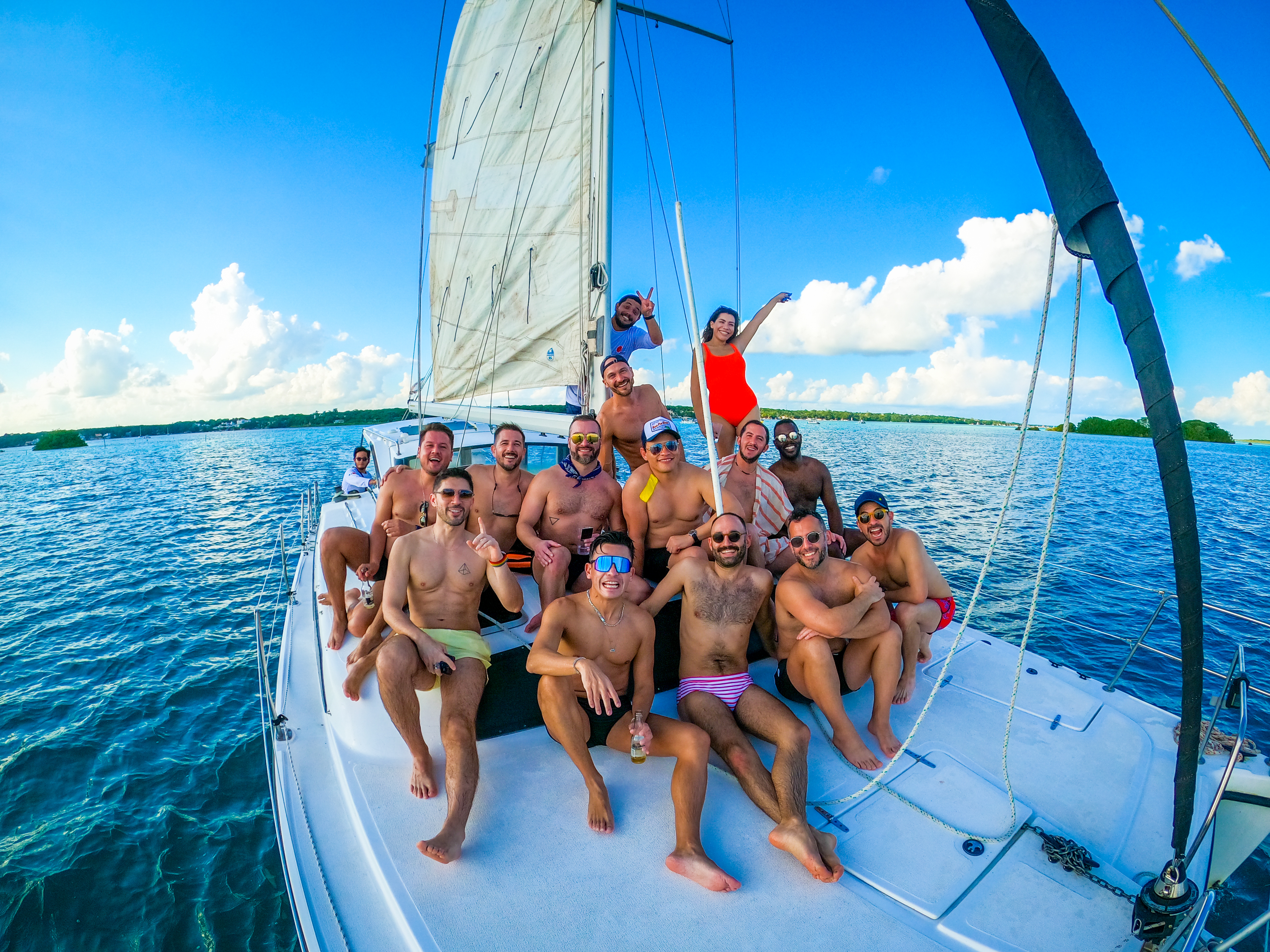 Catamaran op de Lagune van de 7 Kleuren